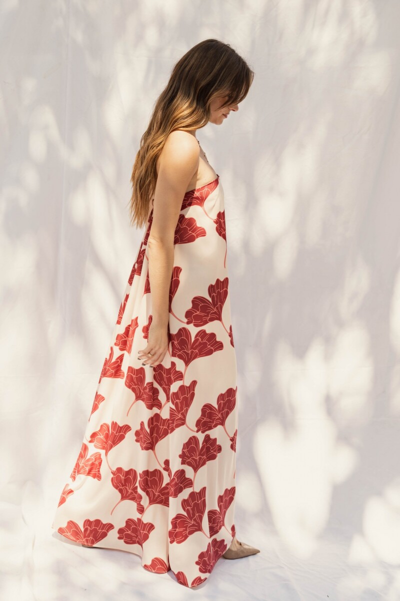 VESTIDO PALMA MAXI FLORA CHERRY VESTIDO PALMA MAXI FLORA CHERRY
