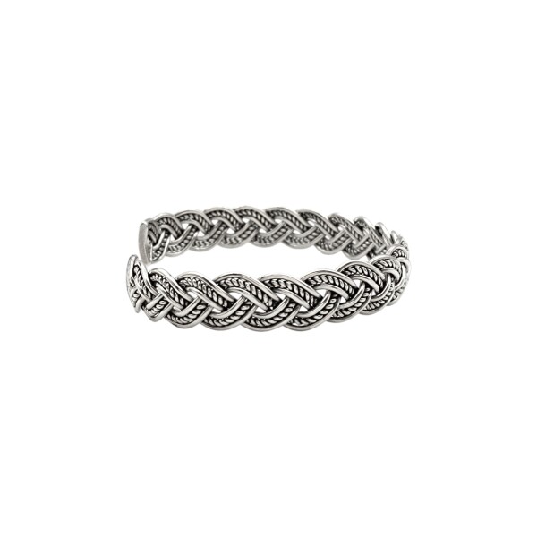 Brazalete trenzado tailandes-Plata 925-Sin Piedra-BR3000 sinpiedra