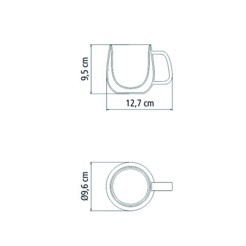 Juego 2 tazas de vidrio doble para té o capuccino TF6618