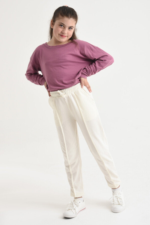 Pantalón deportivo liviano Crudo