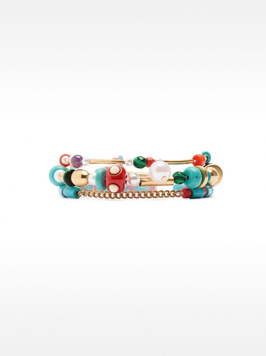 Set De Pulseras Elásticas Multicolores - multicolor 