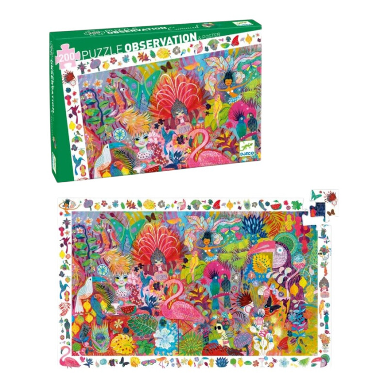 Puzzle Observación Río Carnaval 200 pzs Djeco Puzzle Observación Río Carnaval 200 pzs Djeco