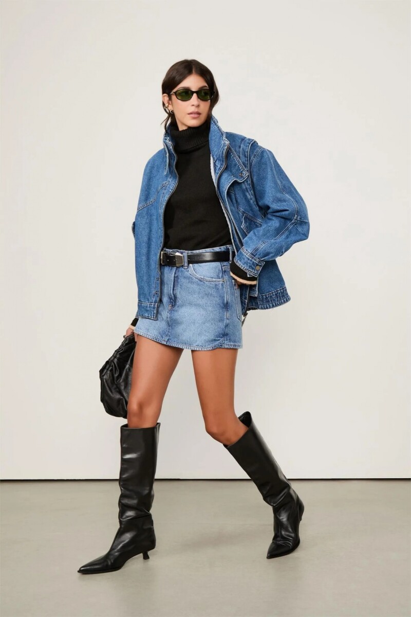 POLLERA SHORT DENIM Azul