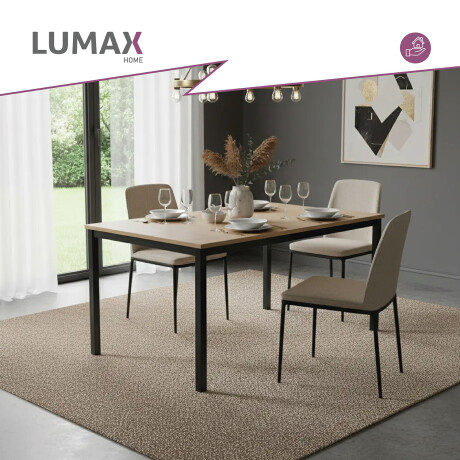 Mesa de comedor madera y hierro 120x80 Mesa de comedor madera y hierro 120x80