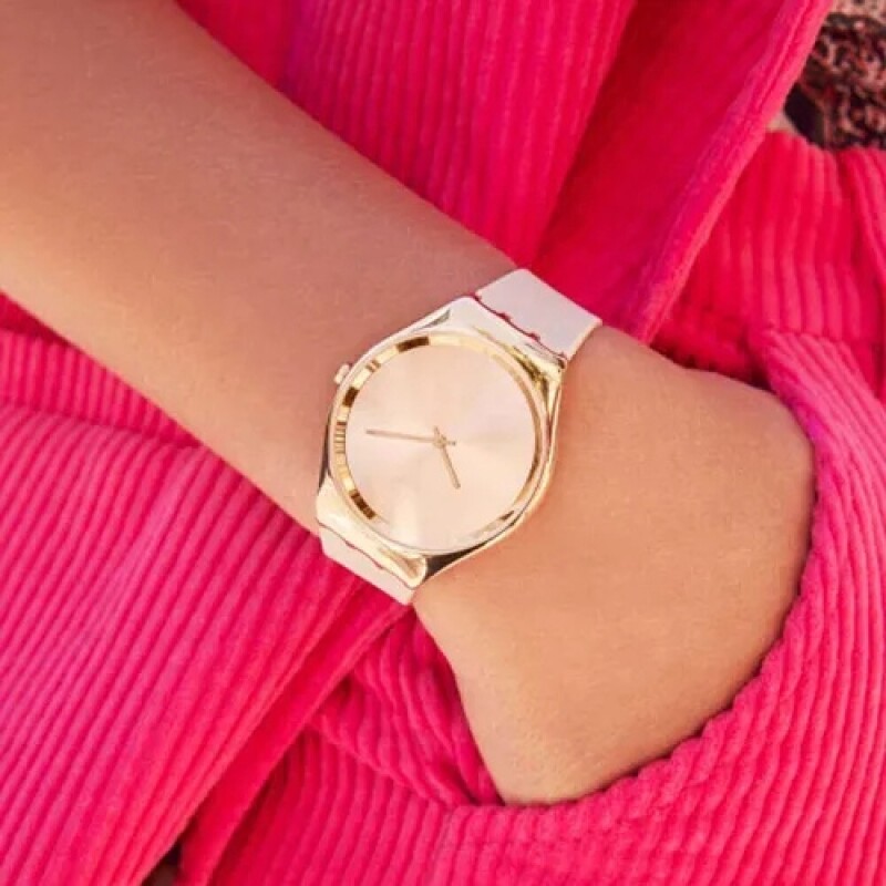 Reloj Swatch SYXG101 de silicona para mujer Rosé