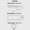 ELLEVE Receptaculo tapa ac inox negro mate 25cm Tiny Elleve Receptaculo Tapa Ac Inox Negro Mate 25cm Tiny