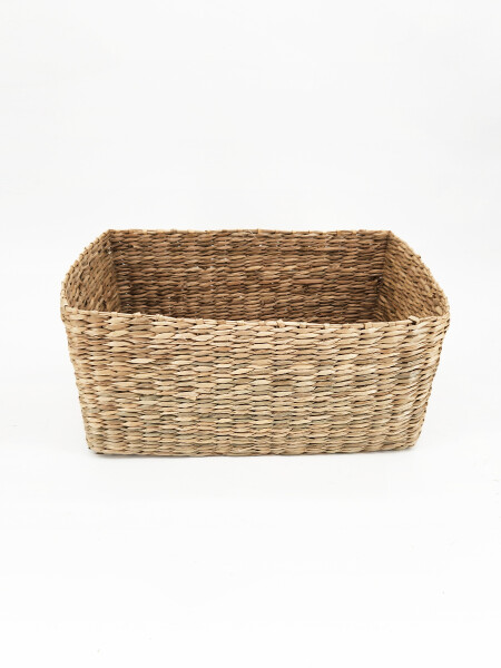 CANASTO RECTANGULAR BAJO MARRON