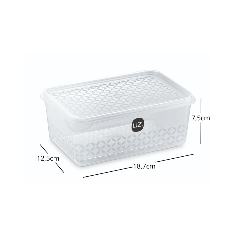 Caja organizadora multiuso 1lts TRANSPARENTE