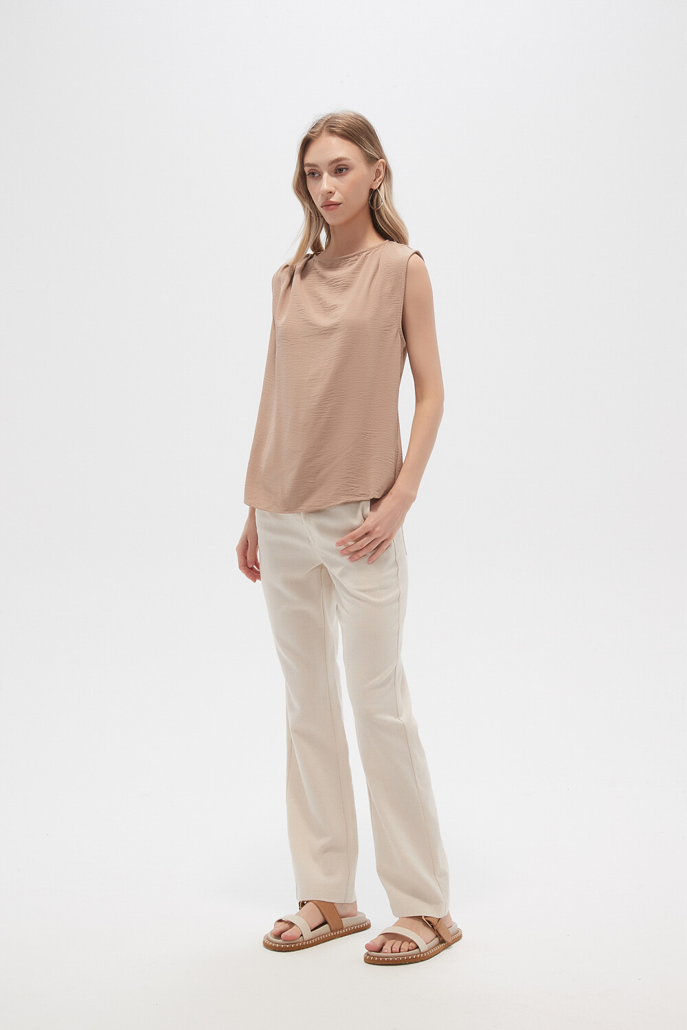 Blusa Rugla Taupe Claro