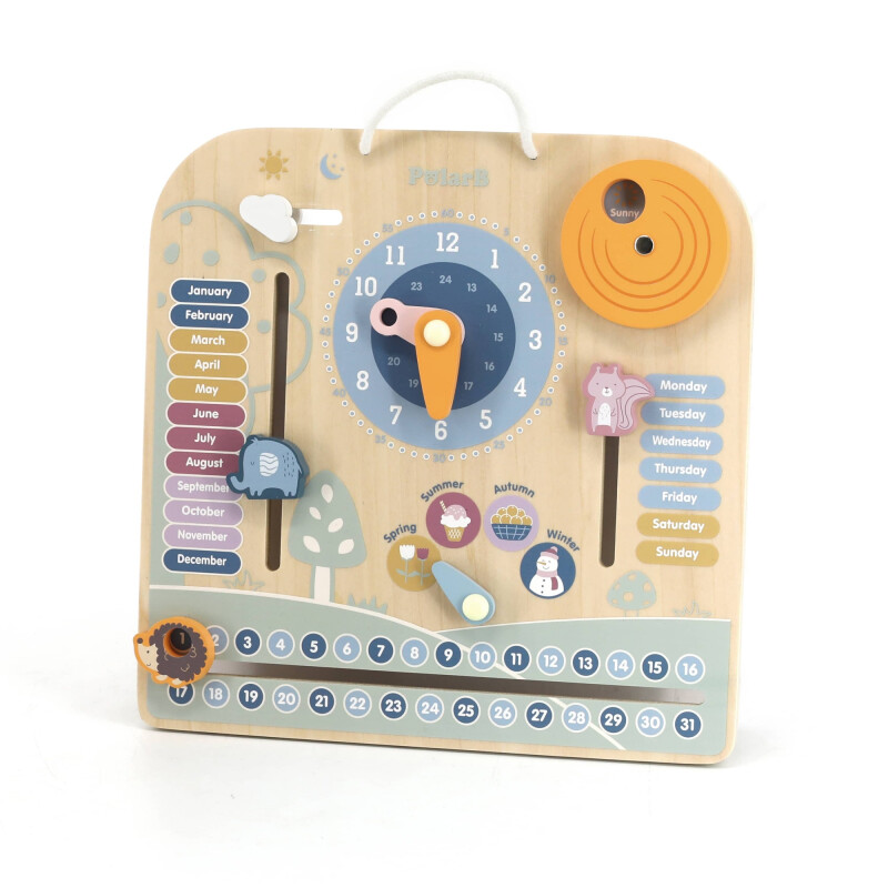 Calendario y Reloj en Madera Calendario y Reloj en Madera