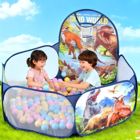 Pelotero Infantil Plegable Corral Pelotas Con Aro Dinosaurio