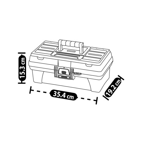 Caja de herramientas Rimax 14" con bandeja Negroamarillo