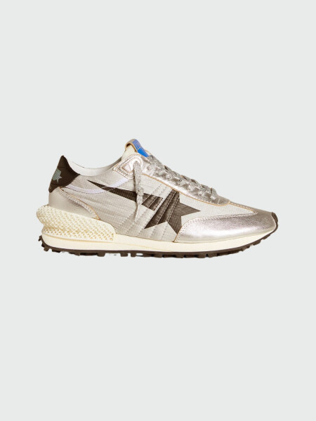 Golden Goose - Championes Golde Goose, Running Marathon Plateado