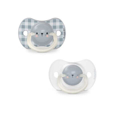 Chupete Fisiológico Suavinex 0-6M con Anillo Brillante Azul