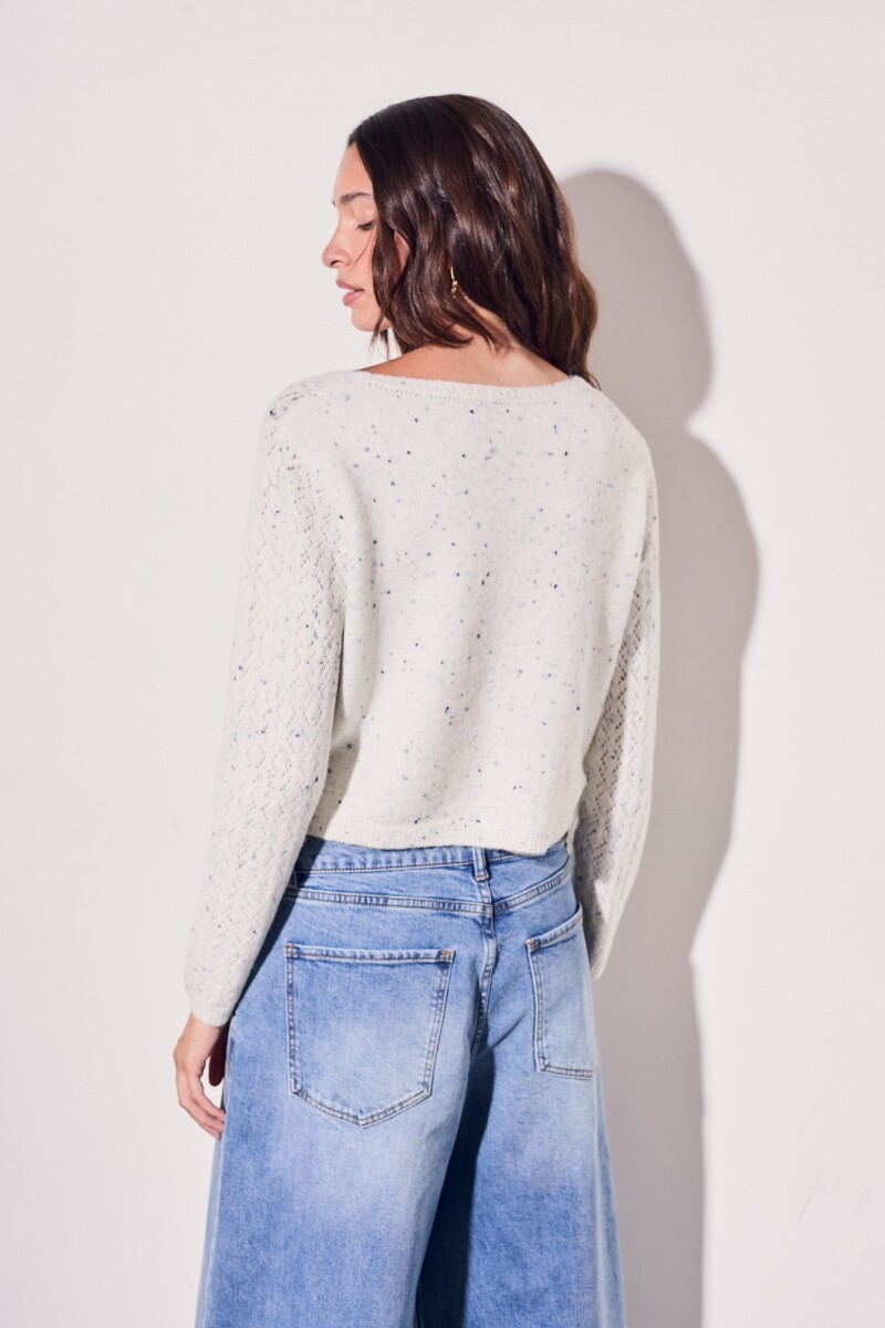 Cardigan Lazos Bouttonne Gris Melange