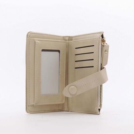 Billetera corta Beige
