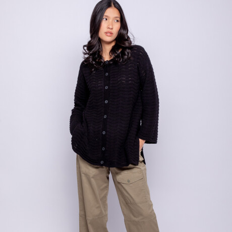 CARDIGAN FLEMING SOLID Negro