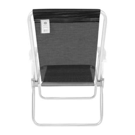 Kit 2 Reposeras Altas Plegables Aluminio Conforto Sannet Mor Negro