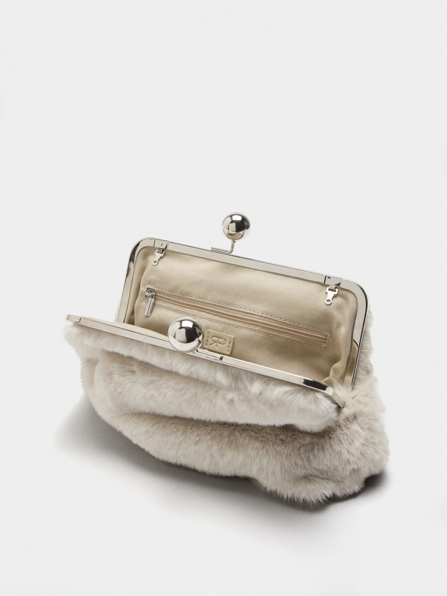 Bolso De Fiesta Efecto Pelo crudo