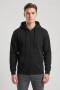 Campera deportiva clásica con capucha - UNISEX NEGRO