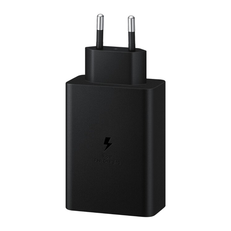 Cargador Samsung Trio 65 W Carga Súper Rápida 2 USB-C + USB-A Cargador Samsung Trio 65 W Carga Súper Rápida 2 USB-C + USB-A