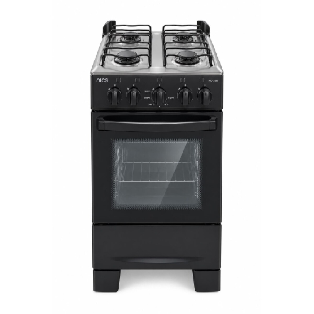 Cocina Gas Nic's Nc-26n Negra 4 Hornallas 