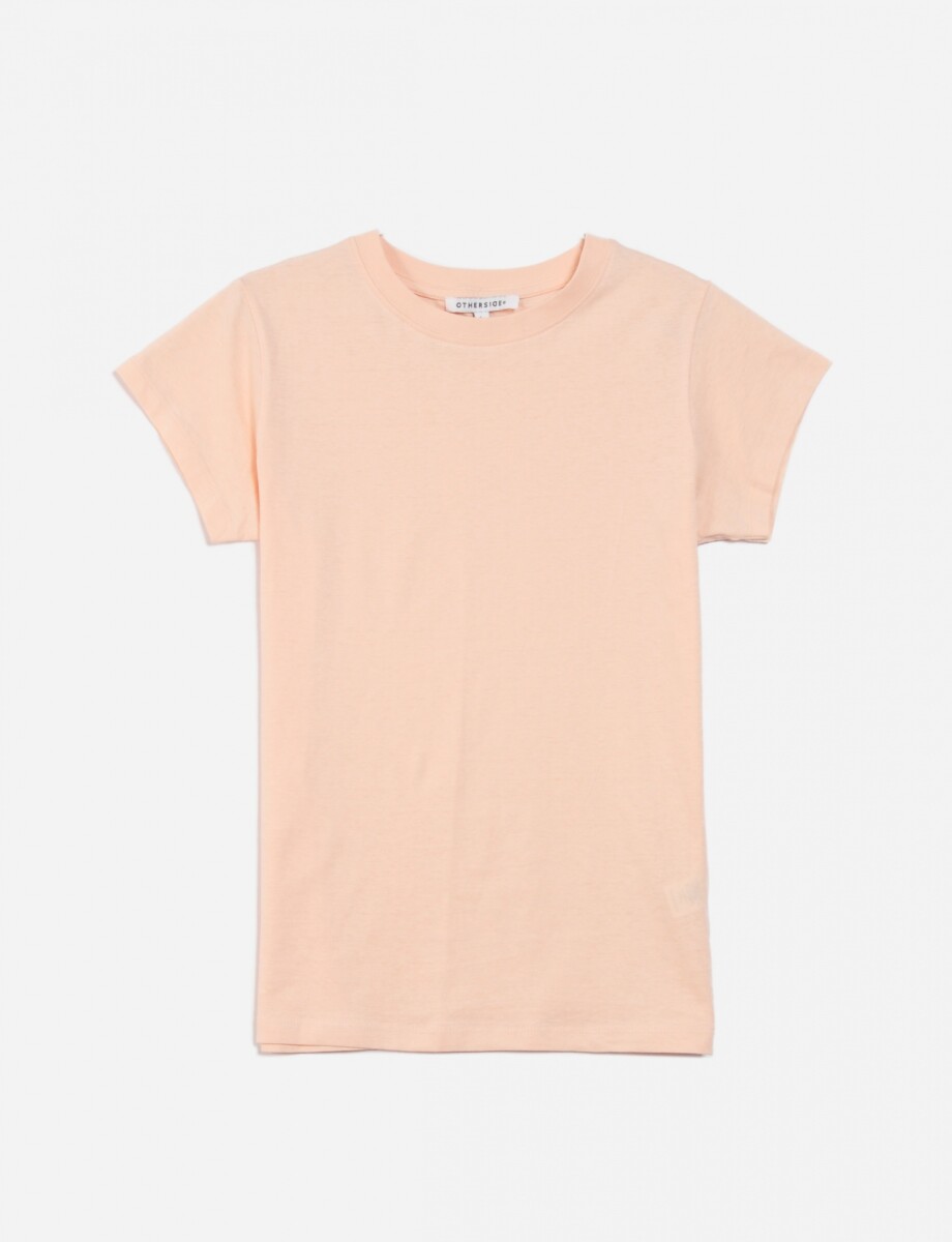 Remera básica cuello redondo - Rosa 