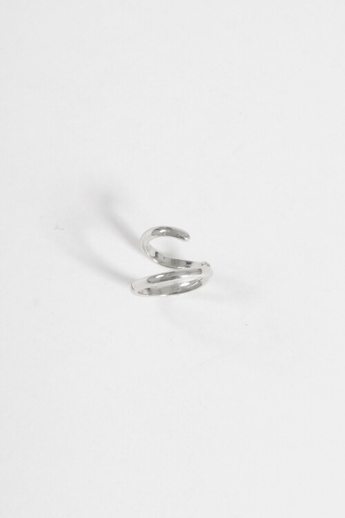 Earcuff wavy plateado