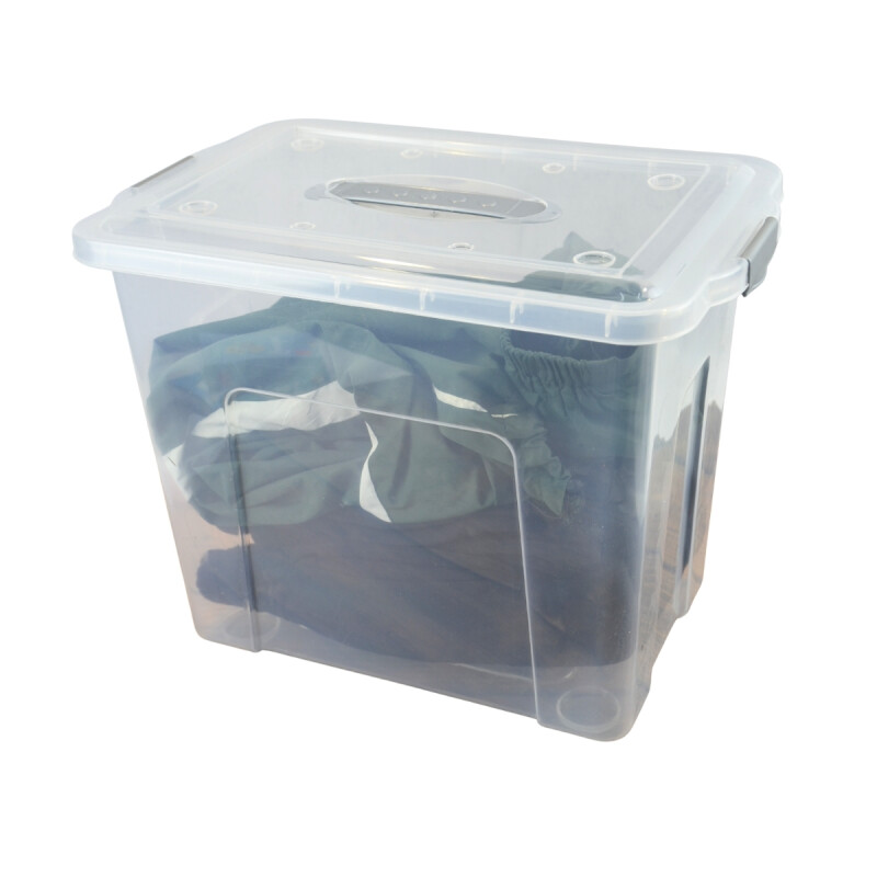 Set x3 caja organizadora 23,5lt TRANSPARENTE