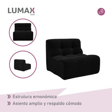 Sillón Sofá Lumax Modelo Tuuvi en caja Compactado Negro