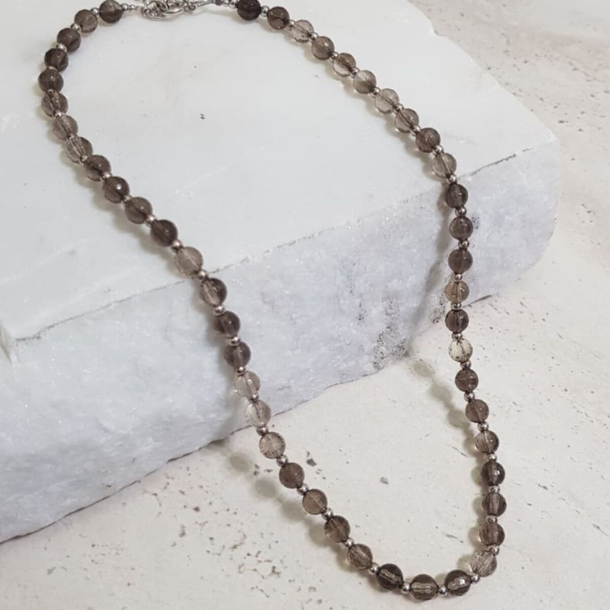 Collar Cuarzo Ahumado - Plata 925 