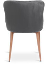 Silla de comedor PEBRINGE terciopelo gris Silla de comedor PEBRINGE terciopelo gris