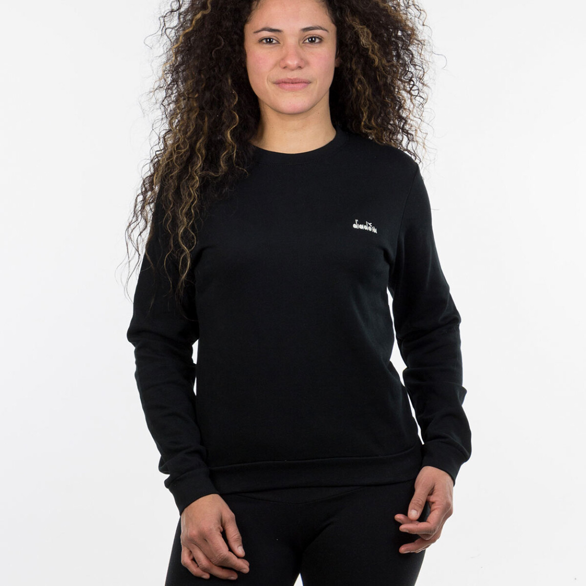 Diadora Buzo Ladies Crew Neck Sweater Black - Negro 