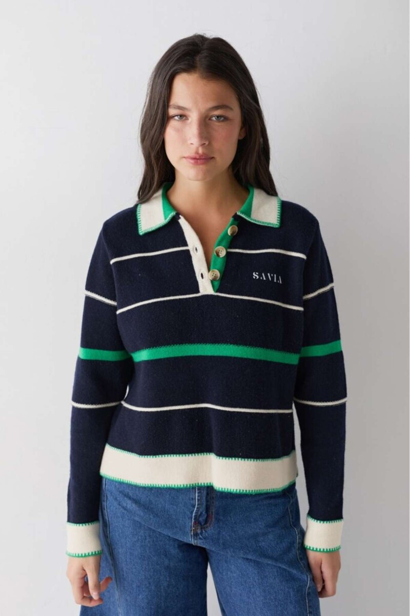 Buzo Polo Gym - Azul 