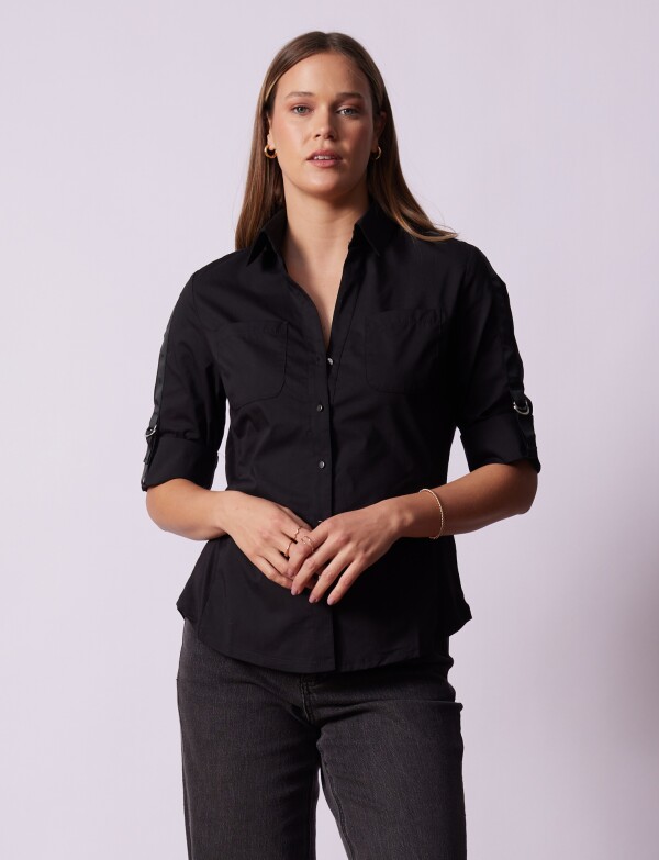 Camisa Algodón NEGRO