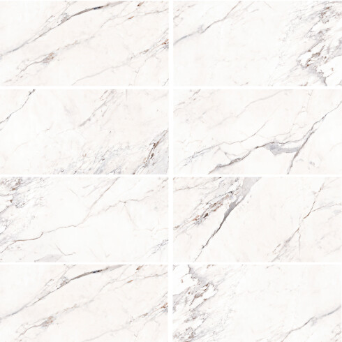 PORCELANATO RECTANGULAR 60X120 BRILLO BLANCO MARMOLADO BLANCO