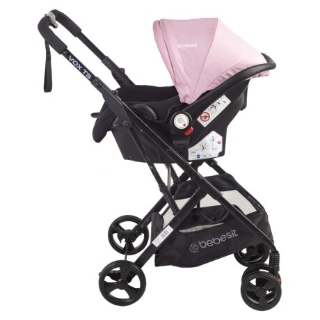 Coche de bebé Bebesit Travel System Vox con cubrepiés Rosa