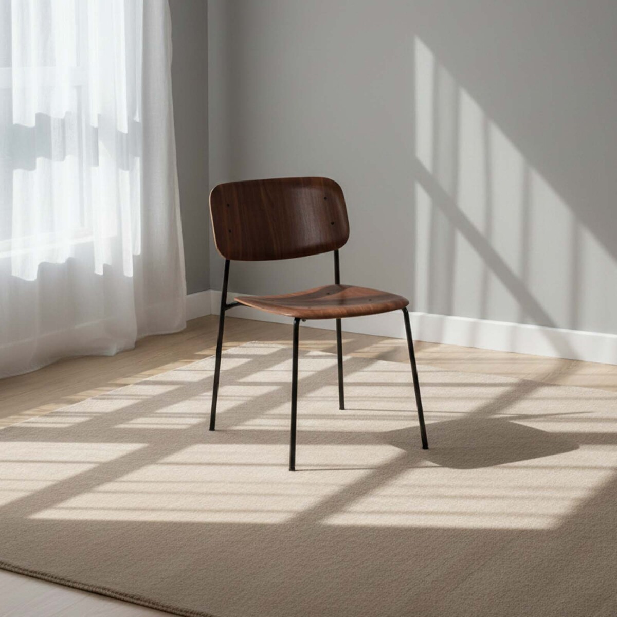 SILLA DE COMEDOR - MADERA-Y-METAL MARRON O´CONOR II 