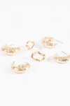 Set de aros labrados dorado