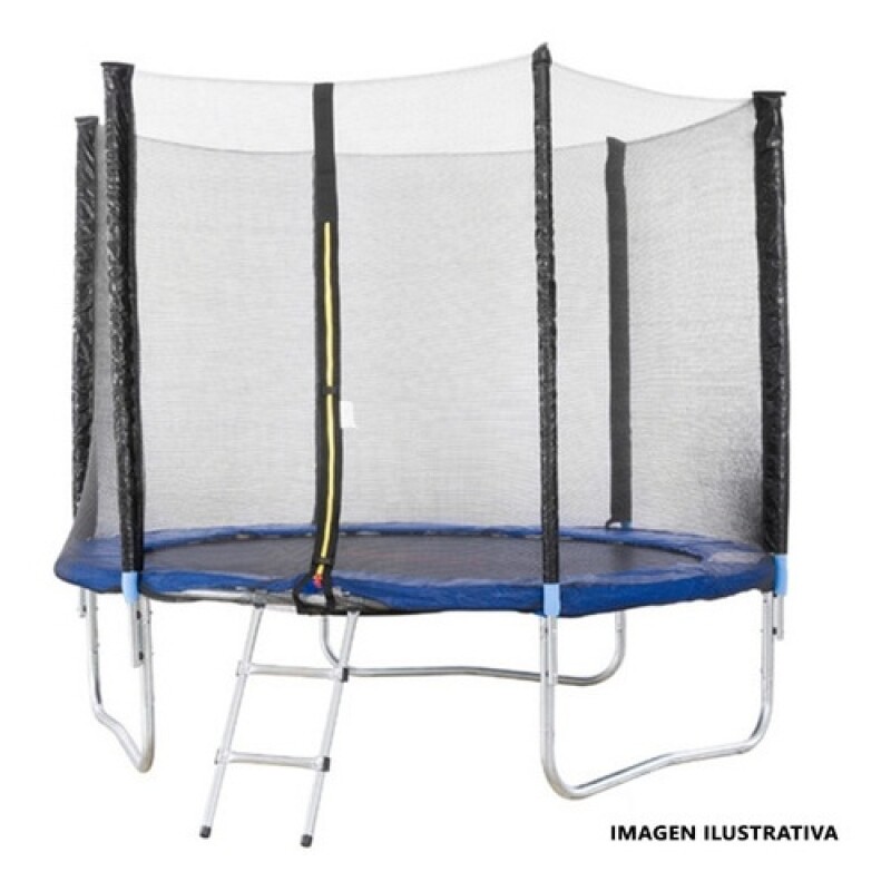 Cama Elástica c/Protección 3.66m - Red Exterior y Escalera Negro