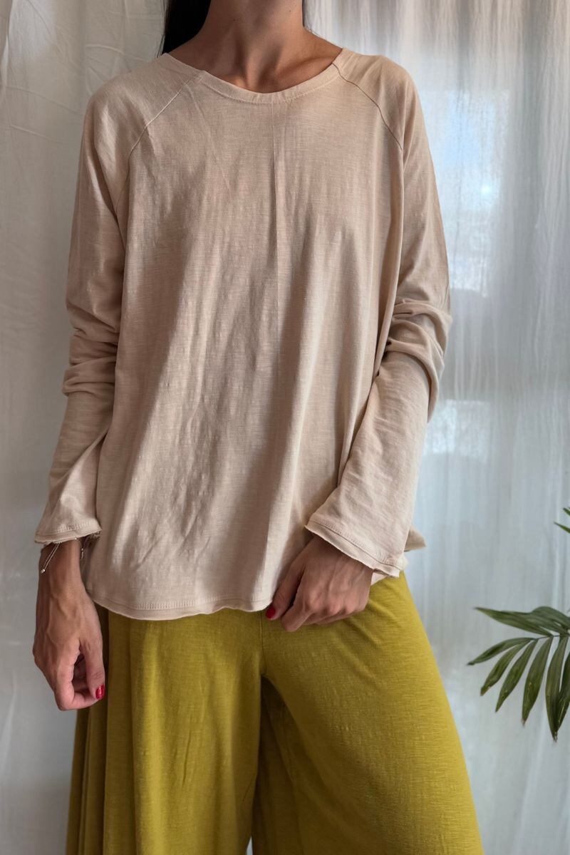 Camiseta clásica de bambú Crema