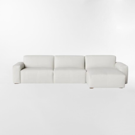 Sofá con chaise LOFT Blanco - DERECHO