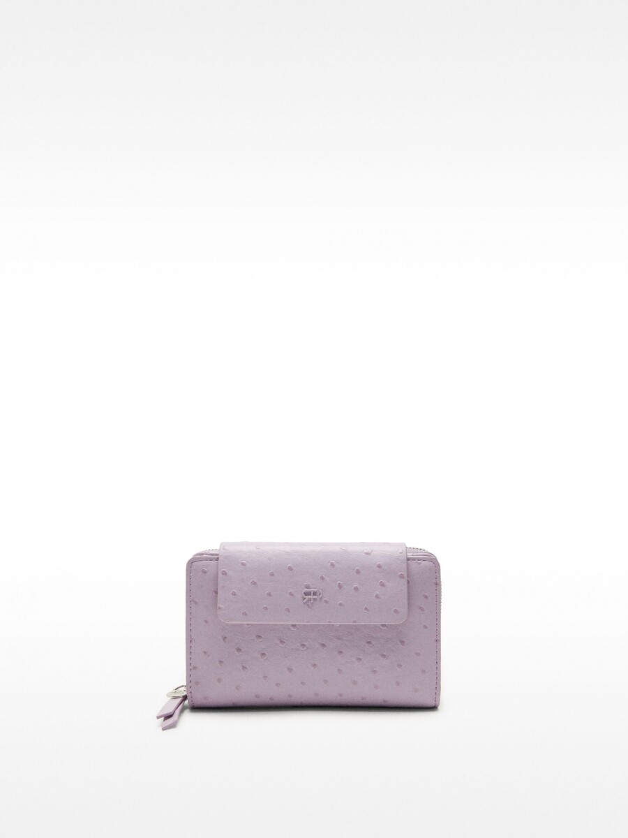 Cartera Con Grabado Animal violeta