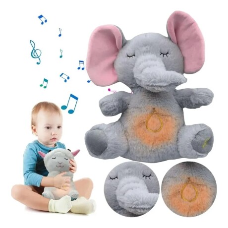 Peluche Elefante con Respiración y Sonido 30CM 001