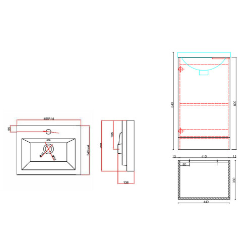 MOBILIARIO BAÑO BACHA Y MUEBLE MDF LAQUEADO GRIS MATE GAMAS DE GRIS