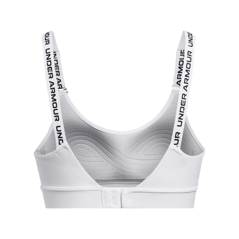 UA Infinity Mid 2.0 Bra-ORG WHT-100
