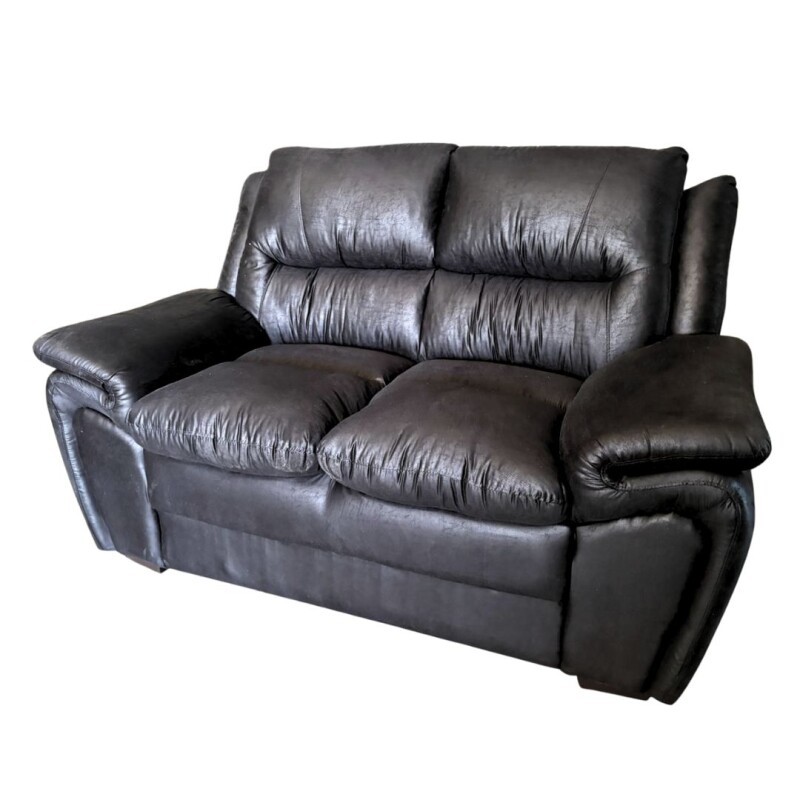 Sofá 2 Cuerpos Georgia Nobuck Negro Sofá 2 Cuerpos Georgia Nobuck Negro