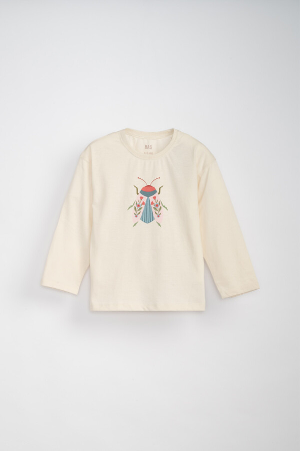 Remera estampa Beige