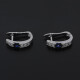 Aros en oro 18k blanco, zafiros y brillantes Aros en oro 18k blanco, zafiros y brillantes
