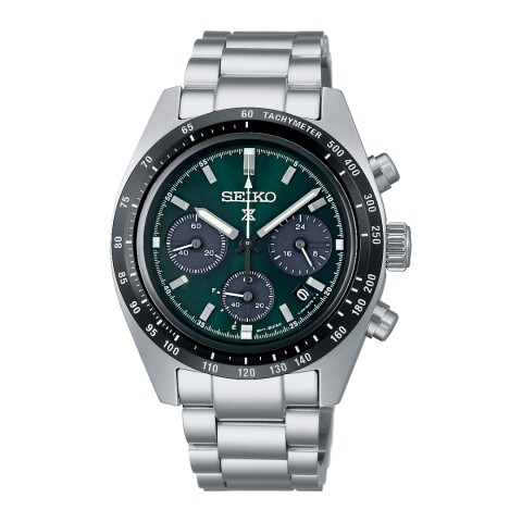 Reloj Seiko Prospex Speedtimer SSC933P1 para hombre con correa de acero Verde